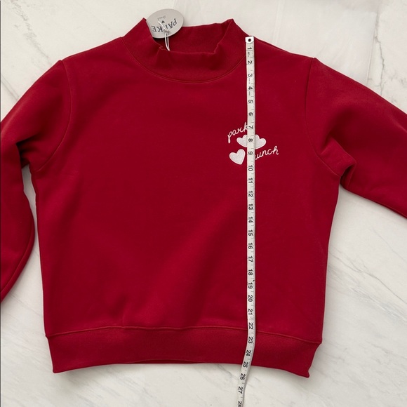 New With Tags Parke & Brunch Valentine's Fleece Mockneck Size S/M - Picture 6 of 10